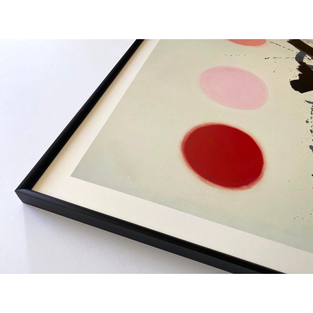 1990s Adolph Gottlieb Foundation Vintage 1998 Abstract Expressionist Lithograph Print Framed Museum Poster " Apaquogue " 1961 For Sale - Image 5 of 16
