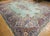 1900 - 1909 Vintage Oversized Persian Kerman Rug, Hand-Knotted Wool, Floral Pattern, Pale Green & Red, 12x16 For Sale - Image 5 of 15