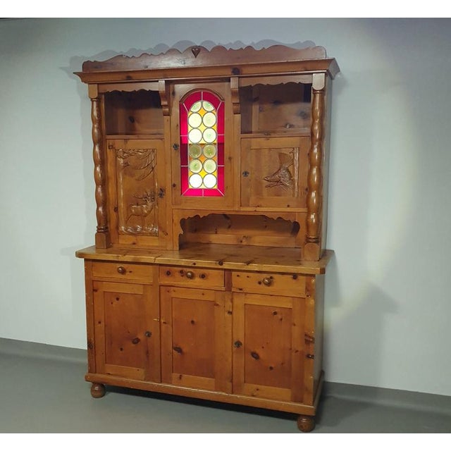 Tiroler Buffet cupboard / sideboard 1950s Width 150Height 200Depth 55 / 45 cm ( top ) Eventually with matching Dinner corner.
