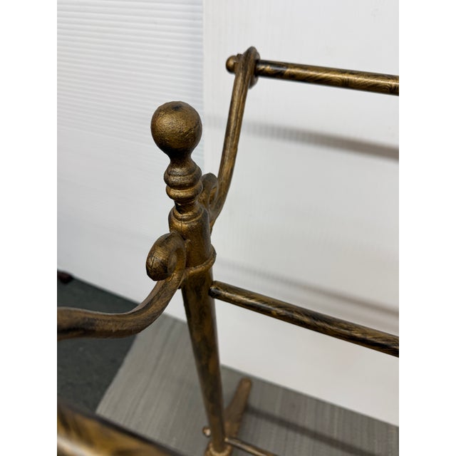 Gold Antique Beaux Arts Blanket Stand For Sale - Image 8 of 12