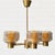 Metal Scandinavian Modern Chandelier in Glass and Brass, 1960s For Sale - Image 7 of 14