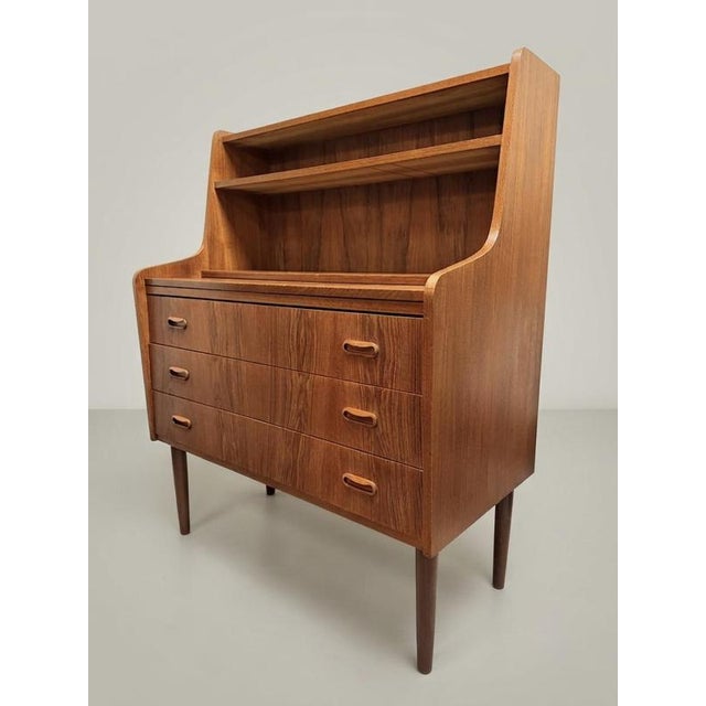 Danish Secretaire Desk in Teak For Sale - Image 3 of 7