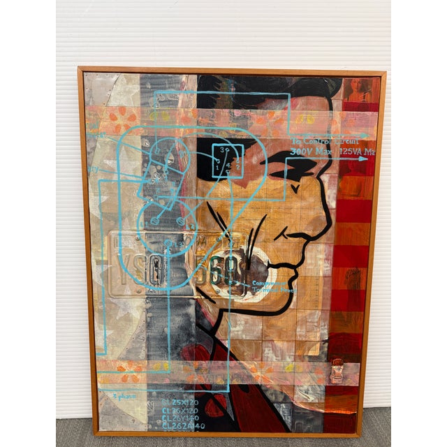 Design Plus Gallery presents Final Phase Mixed Media Artwork from 2002 by Marc Bosworth. The artwork of collage painting...