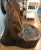 Monumental Hand-Carved Solid Tree Trunk Organic Modern Sculptural Chair For Sale - Image 4 of 11