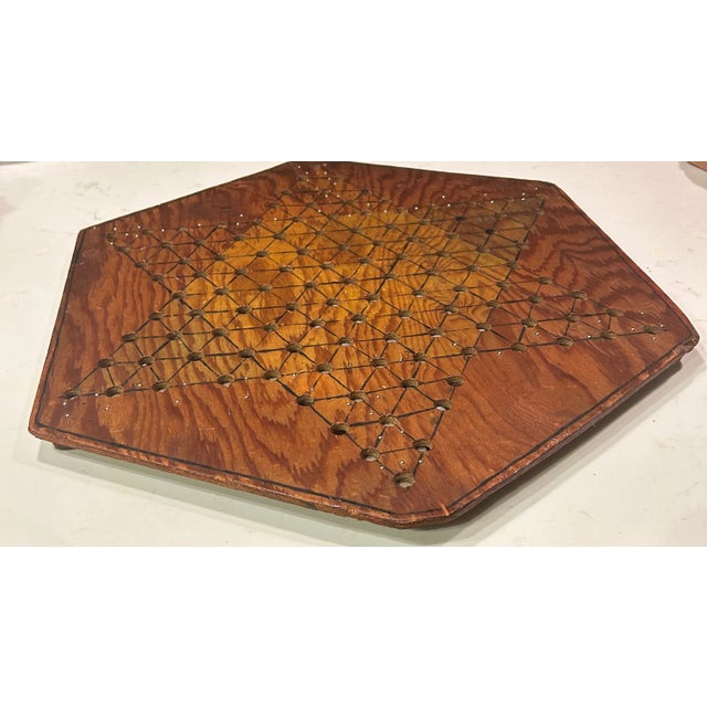 It's all fun and games...or art! This Brutalist hexagonal game board, circa 1970's, is striking enough to hang on a wall...
