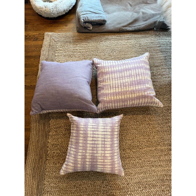 Set of 3 Lavender Accent Pillows For Sale - Image 4 of 4