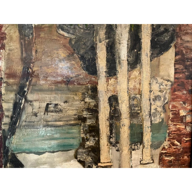 Mid Century Uta Vin Bern Impressionist Oil on Board Painting For Sale - Image 4 of 10