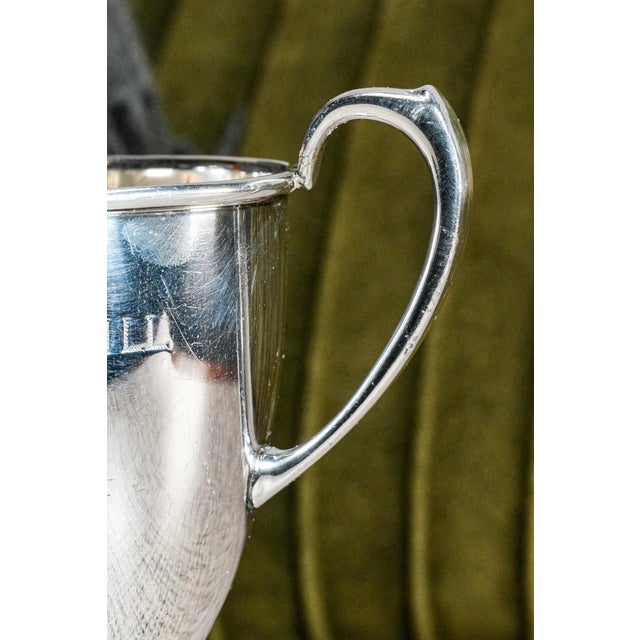 Neat Antique Silverplate Double Arm Trophy Cup "Best Frill" For Sale - Image 4 of 10
