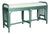 1970s Palm Beach Style Green Lacquered Bench With Floral Upholstery For Sale