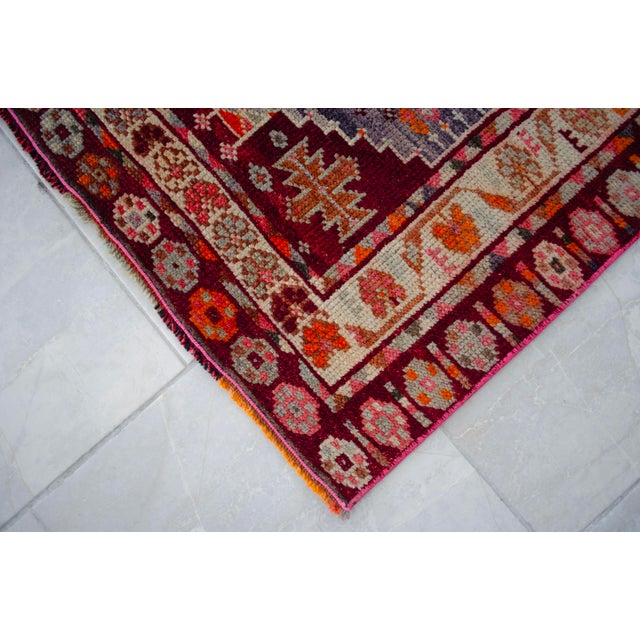 1960s Kurdish Extra Long Runner Herki Hand-Knotted Distressed Rug For Sale - Image 15 of 18