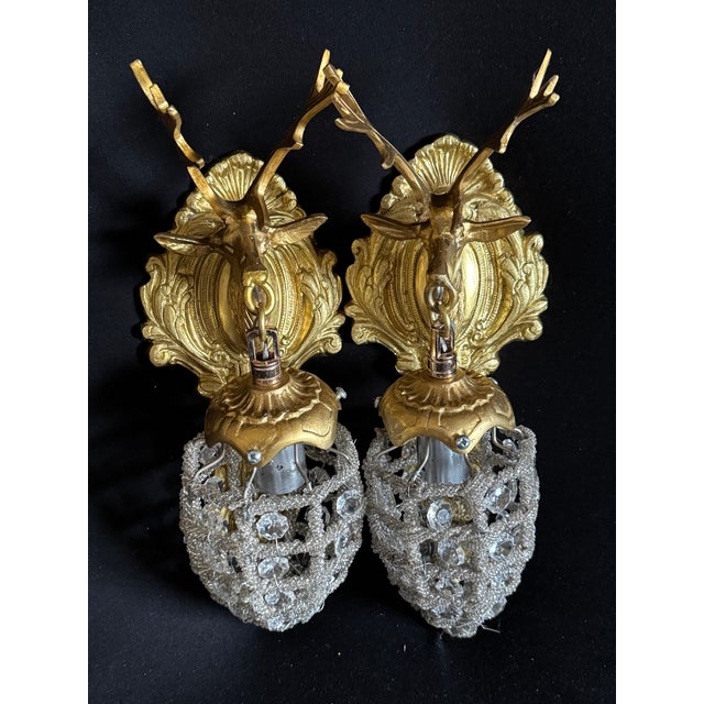 Late 20c French Louis XVI Gilt Bronze Wall Lamps / Sconces - 2 PCS For Sale - Image 17 of 17