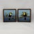 Tropical Toucan Original Painting on Canvas Bird Black Gold Ornate Frame For Sale - Image 9 of 9