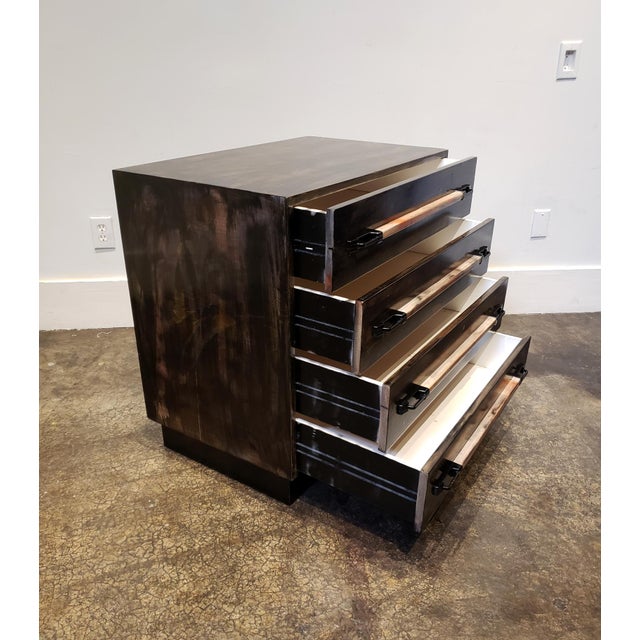Contemporary Postmodern Painted Chest of Drawers by Artist Lionel Lamy For Sale - Image 3 of 9