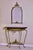 French Oscar Bach Attributed Gilded Iron Console With Beveled Mirror, Marble Top, C. 1920 For Sale - Image 3 of 18