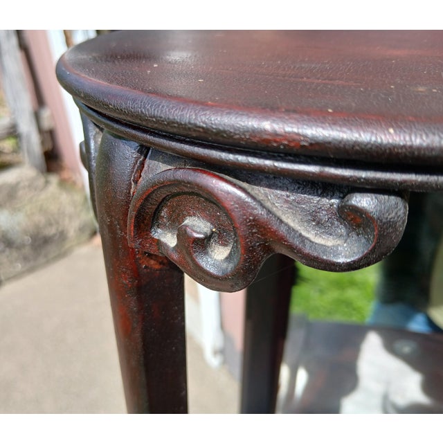 Wood Antique Victorian Mahogany Etagere 3 Tiers With Mirrors 1910 For Sale - Image 7 of 13