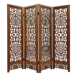 Mid-20th Century Chinese Rosewood Open Carved Screen/Room Divider