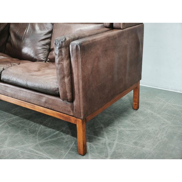 JK 922 Wagon Leather Sofa by Jørgen Kastholm, Denmark, 1960s For Sale - Image 13 of 18