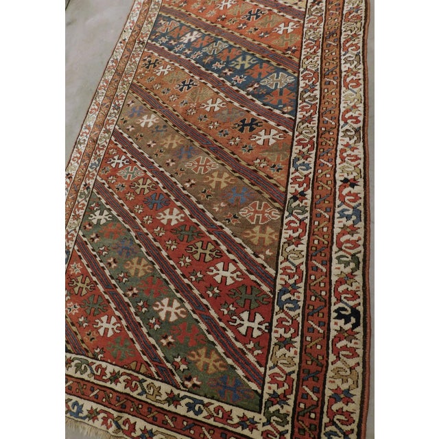 Antique Hand-Knotted Caucasian Gendje Gallery Rug. 4'7"x 9'3" For Sale In Los Angeles - Image 6 of 15