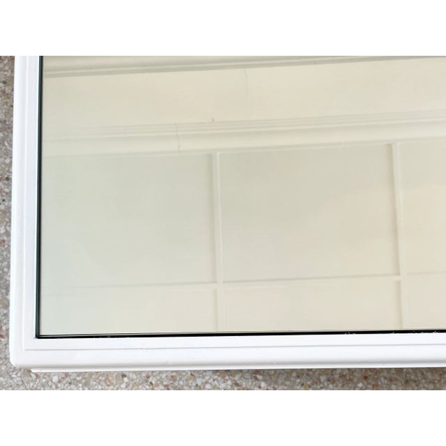 Modern White Lacquered Coffee Table With Mirror Top For Sale In Los Angeles - Image 6 of 9