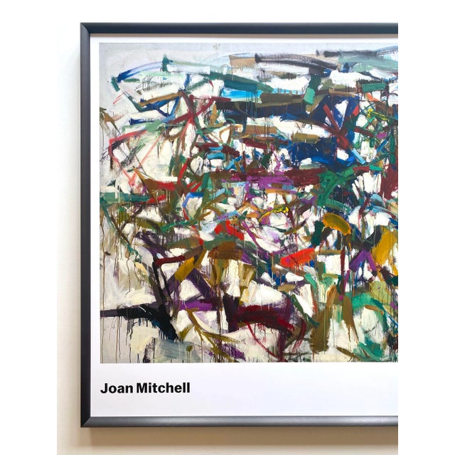This Joan Mitchell Estate rare Abstract Expressionist lithograph print custom framed Modernist poster " Ladybug " 1957, is...