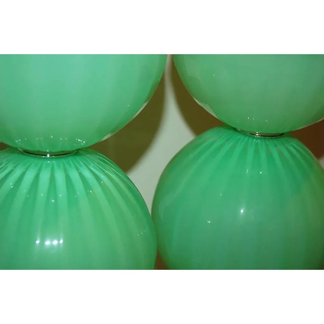 Mid-Century Modern Joe Cariati Green Hand Blown Lamps For Sale - Image 3 of 11