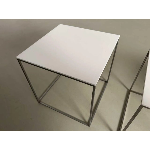 Metal Cubic Nesting Tables by Poul Kjærholm, 1960, Set of 3 For Sale - Image 7 of 10