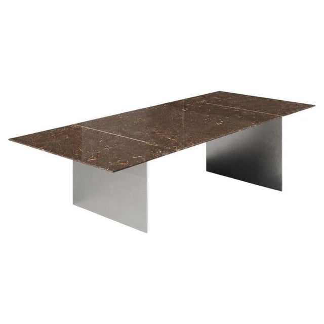 Stone Hera Dining Table in Jurassic Fossil Stone by Nerinea For Sale - Image 7 of 7
