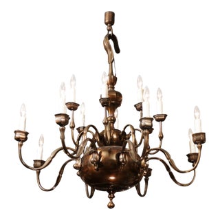 Flemish 14-Light Chandelier, Early 20th C. Belgium For Sale