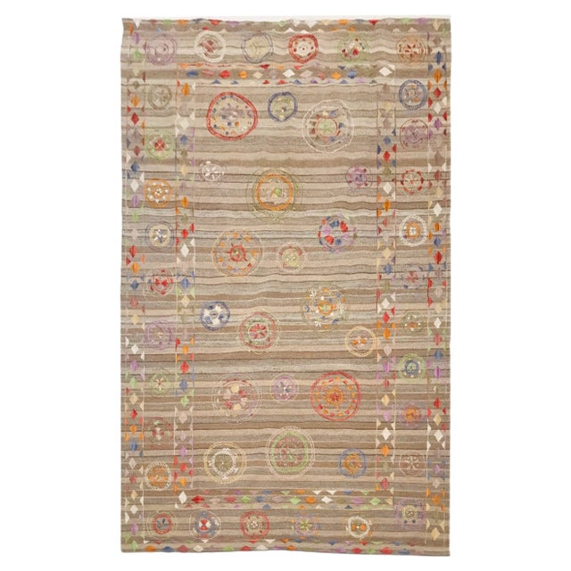 Wool Kilim Rug, 1980s For Sale