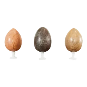 Set of Three Large Italian Marble Eggs