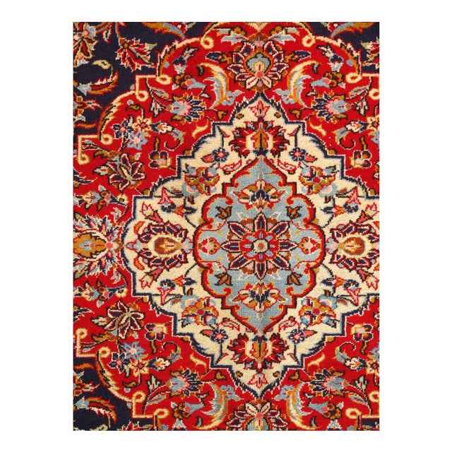 Pasargad N Y Persian Kashan Hand Knotted Lamb's Wool Rug - 9'9" X 13'7" For Sale - Image 4 of 5
