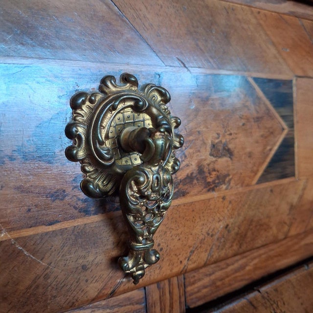 Antique Secretary Desk with Inlays and Drawers For Sale - Image 10 of 18