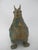 Chinese Chinese Archaic Bird Bronze Ware Gold Toad Accent Ritual Wine Vessel Pitcher For Sale - Image 3 of 18