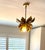 Vintage 1970's Italian Gilt Metal Lotus Flower Pendant/ Chandelier/ Ceiling Fixtures a - Pair For Sale - Image 4 of 8