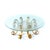 Metal Gold Wrought Iron Scroll Round Coffee Table With Rippled Glass For Sale - Image 7 of 11