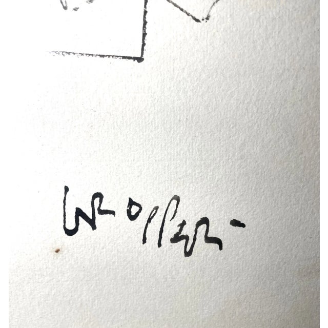 Huge Vintage Original William Gropper Ink Wash Figural Drawing Sketch Painting For Sale - Image 10 of 12