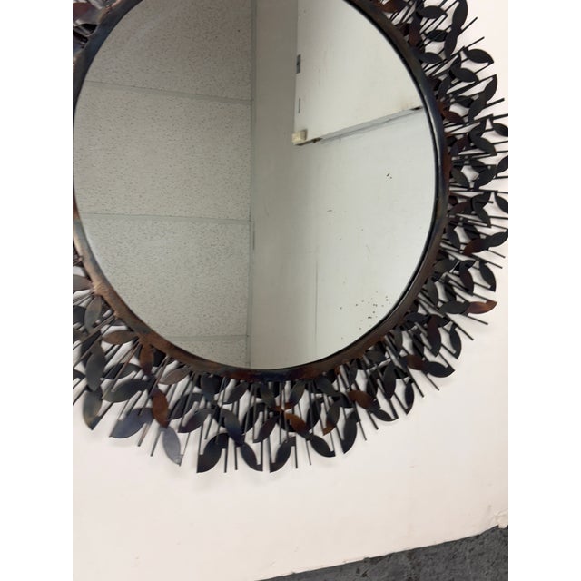Metal Gold Leaf Design Group Gianna Mirror For Sale - Image 7 of 12