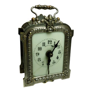 19th Century French Antique Alarm Carriage Clock by Japy Frères For Sale