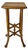 1950s Vintage Arts & Crafts Boho Chic Oak, Cane & Brass Stick & Ball Drinks Table For Sale
