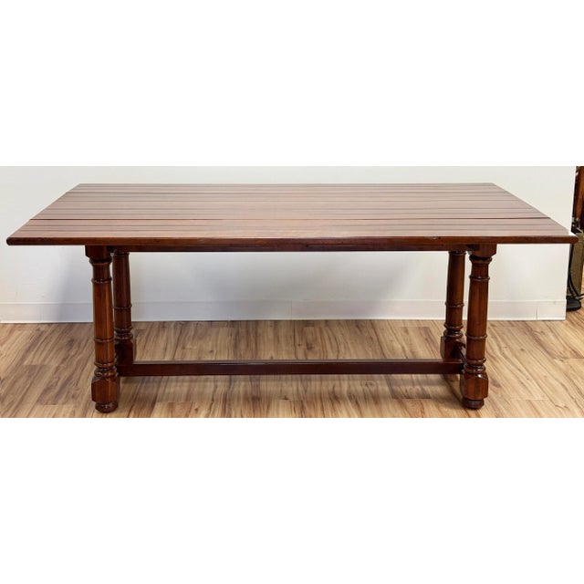 Mid 20th Century Vintage Century Furniture Wood Folding Console Dining Table For Sale - Image 5 of 12