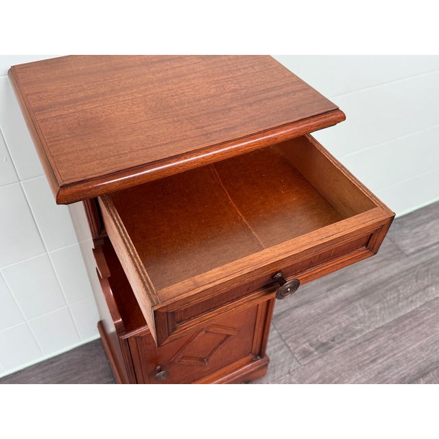 Wood Vintage Italian Wooden Nightstand, 1970s For Sale - Image 7 of 8