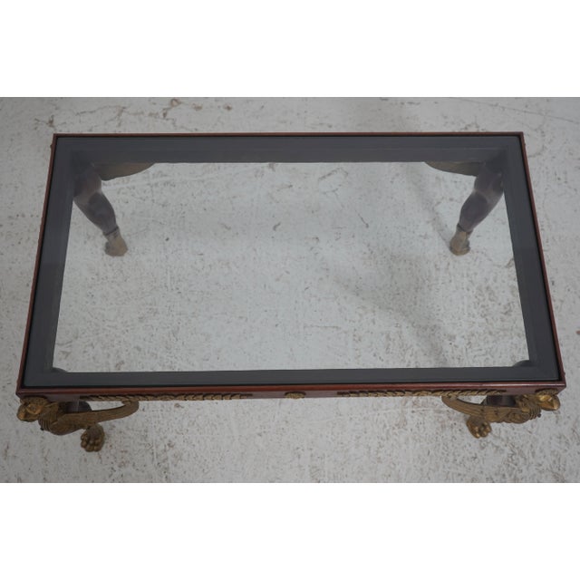 Traditional Antique French Empire Bronze Mounted Coffee Table For Sale - Image 3 of 13