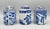 Set of Three Vintage Blue & White Porcelain Tea Caddies | Lidded Chinoiserie Canisters - Chinoiserie, Traditional, Grandmillennial For Sale In Houston - Image 6 of 18