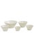 Japanese Minimalistic Crackle White Raku Ceramics Moon Bowls by Laab Milano, Set of 5 For Sale - Image 14 of 14
