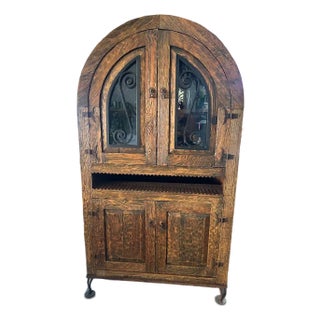Antique Wooden Storage Cabinet For Sale