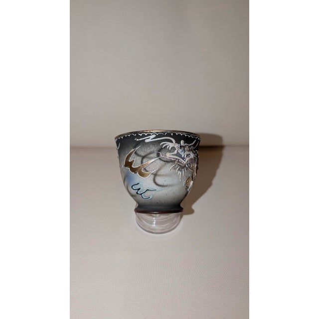 Cup and Saucer With Dragon Print From Japan For Sale - Image 4 of 10