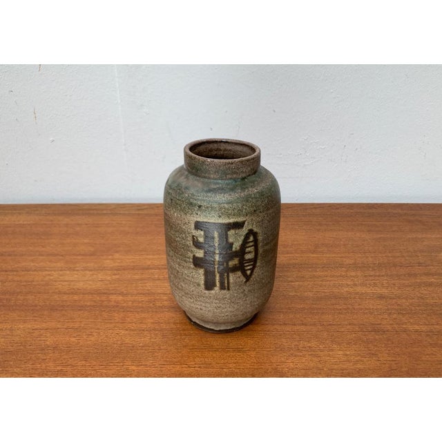 Mid-Century German Studio Pottery Vase by Karl Jüttner, Saalfeld, 1960s, in Very Good conditions. Designed 1960 to 1969...
