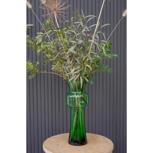 Large Green Tang-Li Vase by Morales Schildt for Kosta For Sale - Image 11 of 17