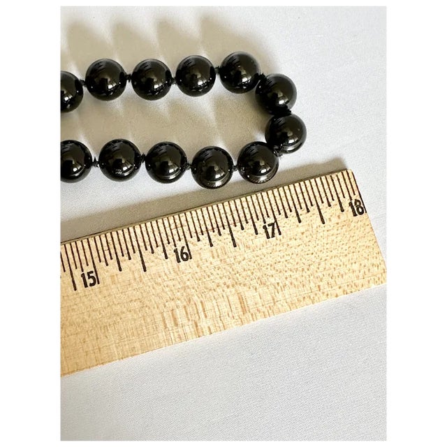 Mid 20th Century Long Onyx Necklace For Sale - Image 9 of 9
