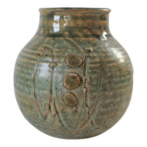 Vintage Textured Studio Art Pottery Vessel Signed